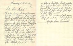 A letter from Bromberg: Friedrich very ill with typhus
